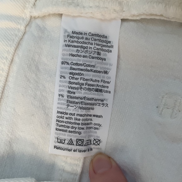 Madewell High-Rise Denim Shorts in Tile White Size 32 - Picture 6 of 9